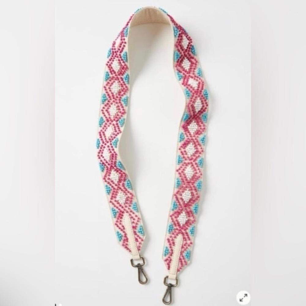 Anthropologie Boho Beaded Crossbody Bag Handbag Strap NWT